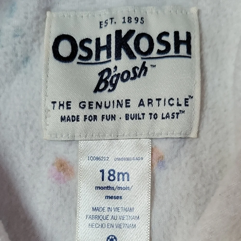 OshKosh B'gosh Floral Pullover Size 18 Months